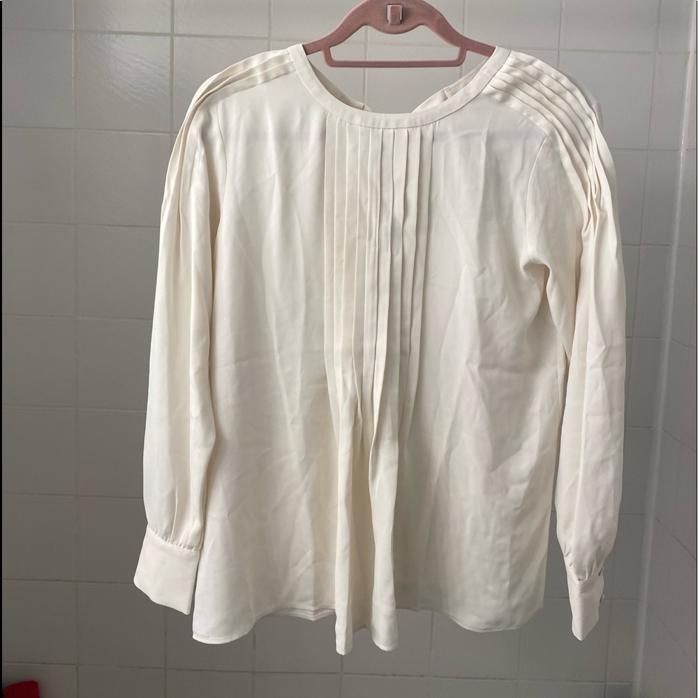 🔵Chiffon white blouse